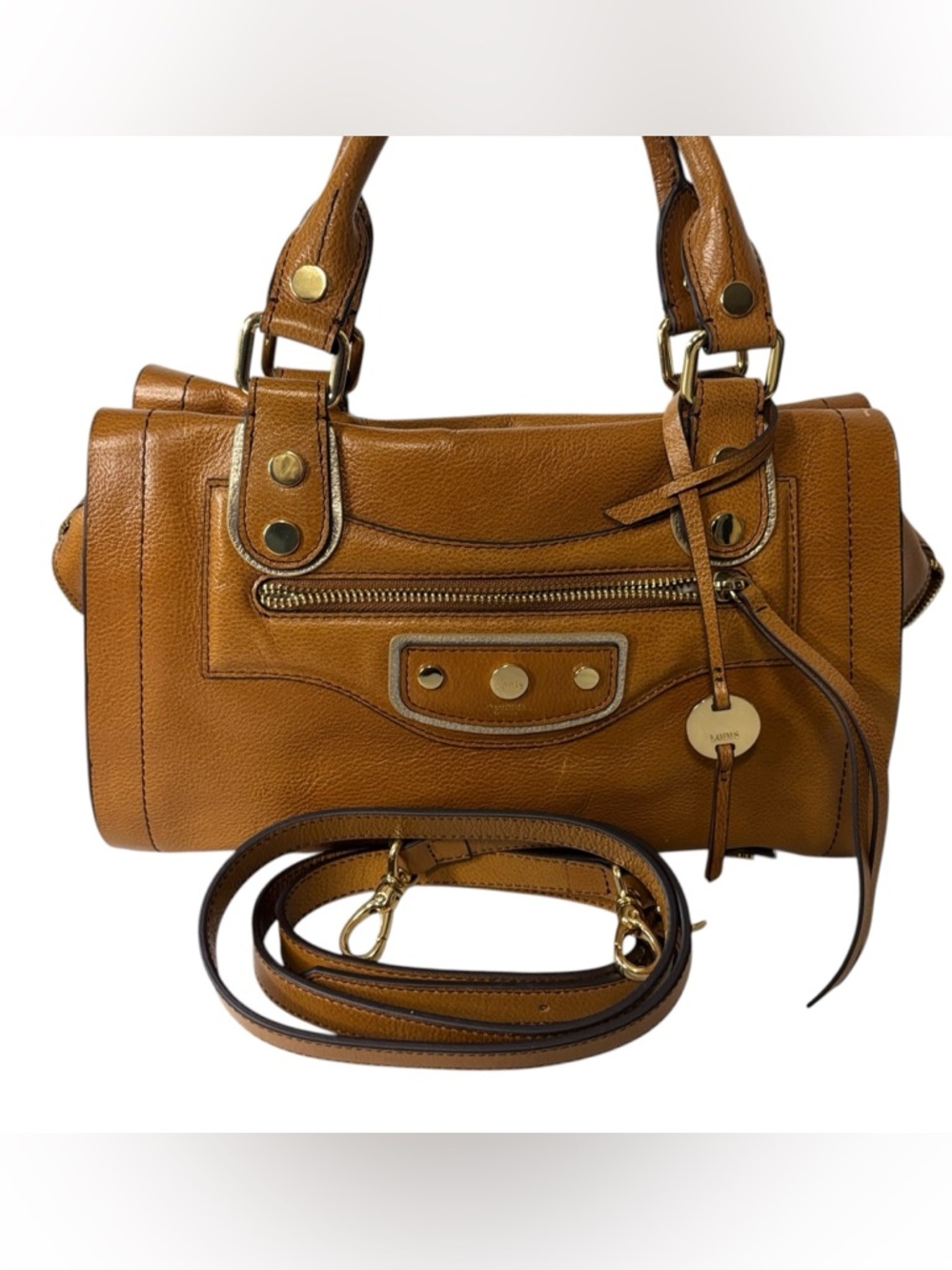 NEW LODIS Los Angles CB Bag Zips closed Double handle Removable strap 12.5X8.5X7